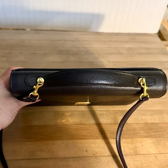 Valentino Garavani Black Leather Crossbody Shoulder Bag